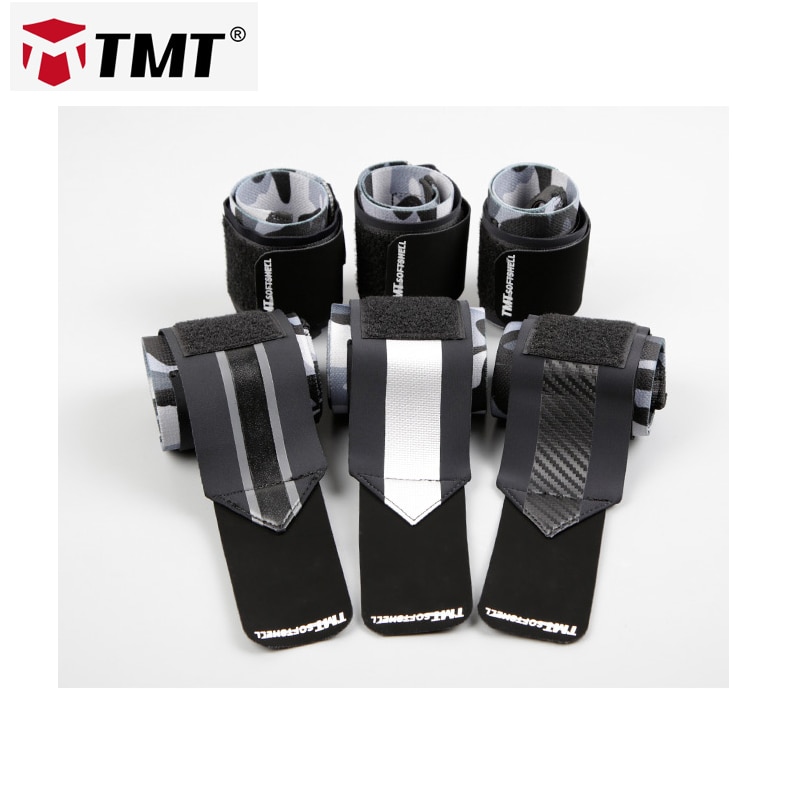 TMT-muñequeras deportivas para entrenamiento, mancuernas, equipo de gimnasio, pesas, envolturas de soporte para muñeca, protector para Crossfit, túnel carpiano