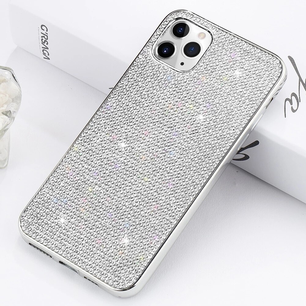 Nuova custodia con strass Glitter Bling per Iphone 13 11 12 Pro Max X XR XSMAX 6 6S 8 7 Plus custodia in cristallo SE2020