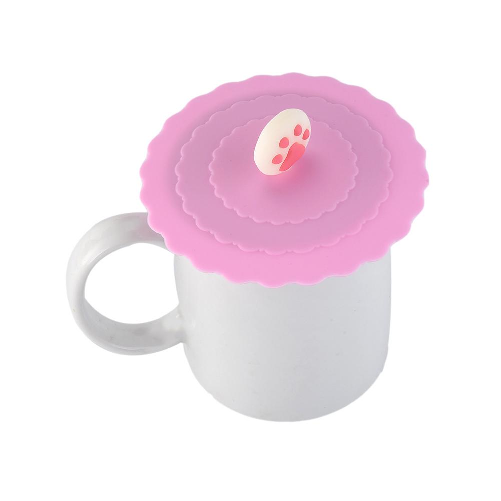 1pc søte frukter pryder vann drikkebeger lokk silikon anti-støv bolle deksel kopp forseglinger glass krus lokk tekopp deksler diameter 10cm: D