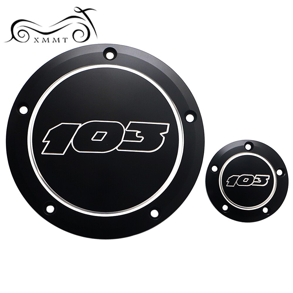 Zwart 103 Derby Cover Timing Timer Cover Voor Harley Dyna 99-14 Softail Touring