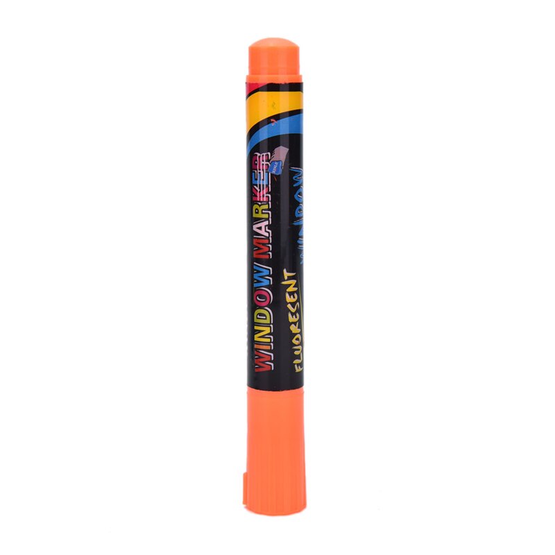 8 Kleuren Wissen White Board Maker Pen White Board Whiteboard Marker Vloeibare Krijt Uitwisbare Glas Keramiek Maker Pen: Oranje