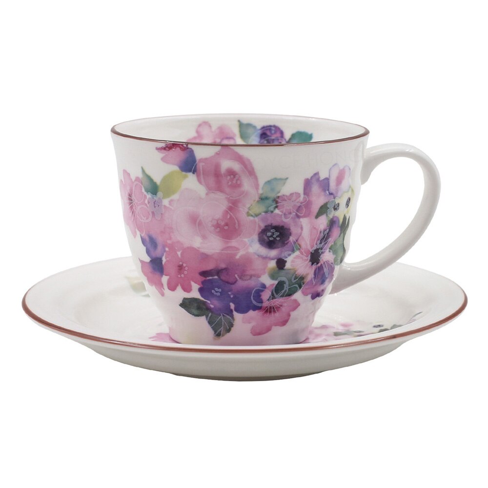 Porcelain Teacup and Saucer Set Ceramic Coffee Cup Set, Coffee Mug Set,: C