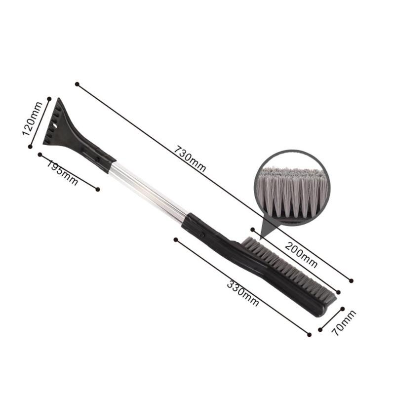 Snow Shovel ABS Detachable Ice Scraper Removal Brush Tool High Strength Low Temperature Resistance for Car Windshield