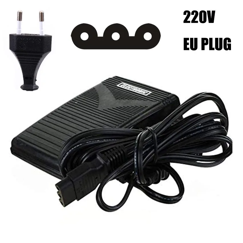 Foot Control Pedal Sewing Machine Part033770217 JANOME 644D 734D VIKING HUSKYSTAR Connector LEAD CORD H003825-220Speed Adjustor: EU PLUG