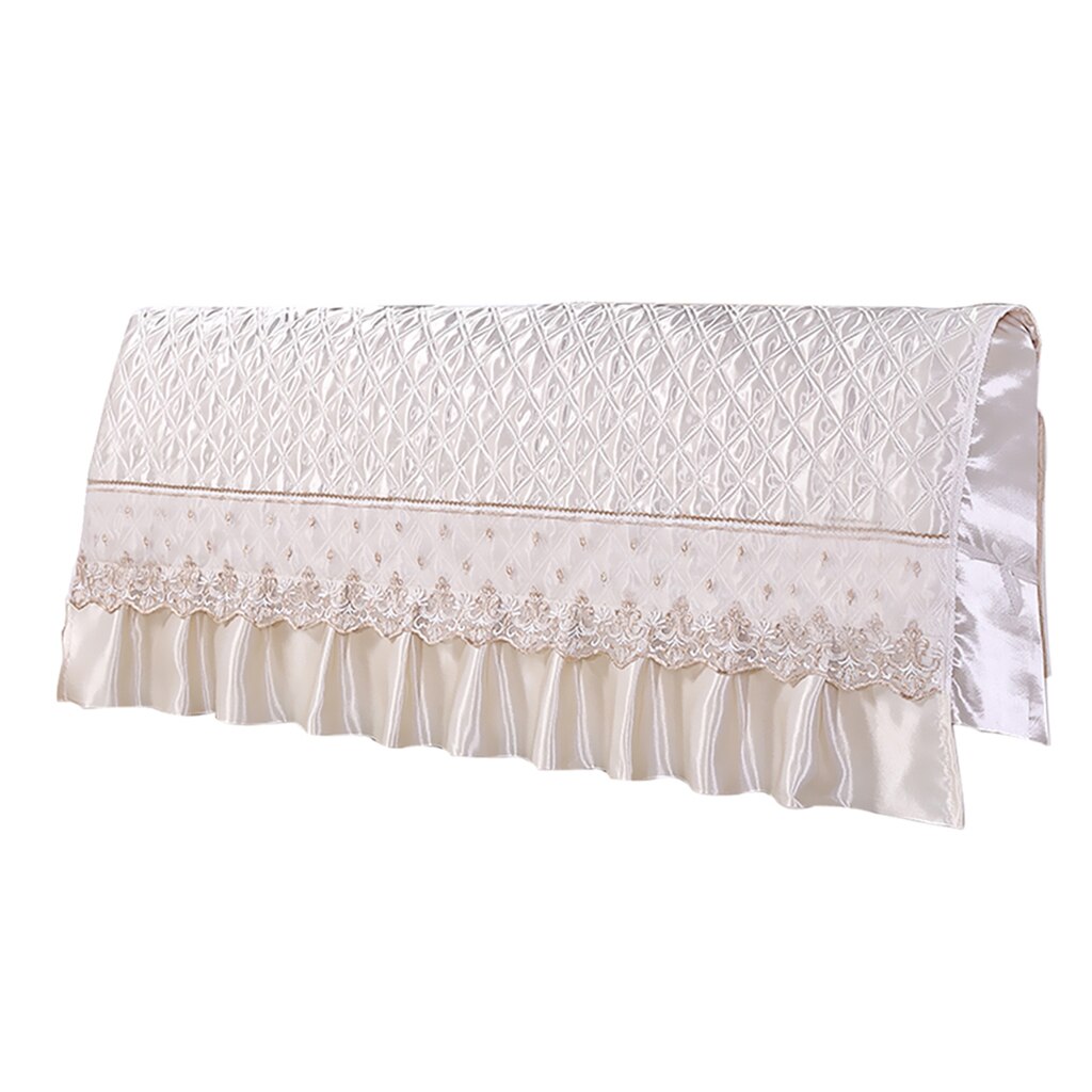 Europæisk stil silke-lignende soveværelse seng hovedgærde slipcover protector seng beige