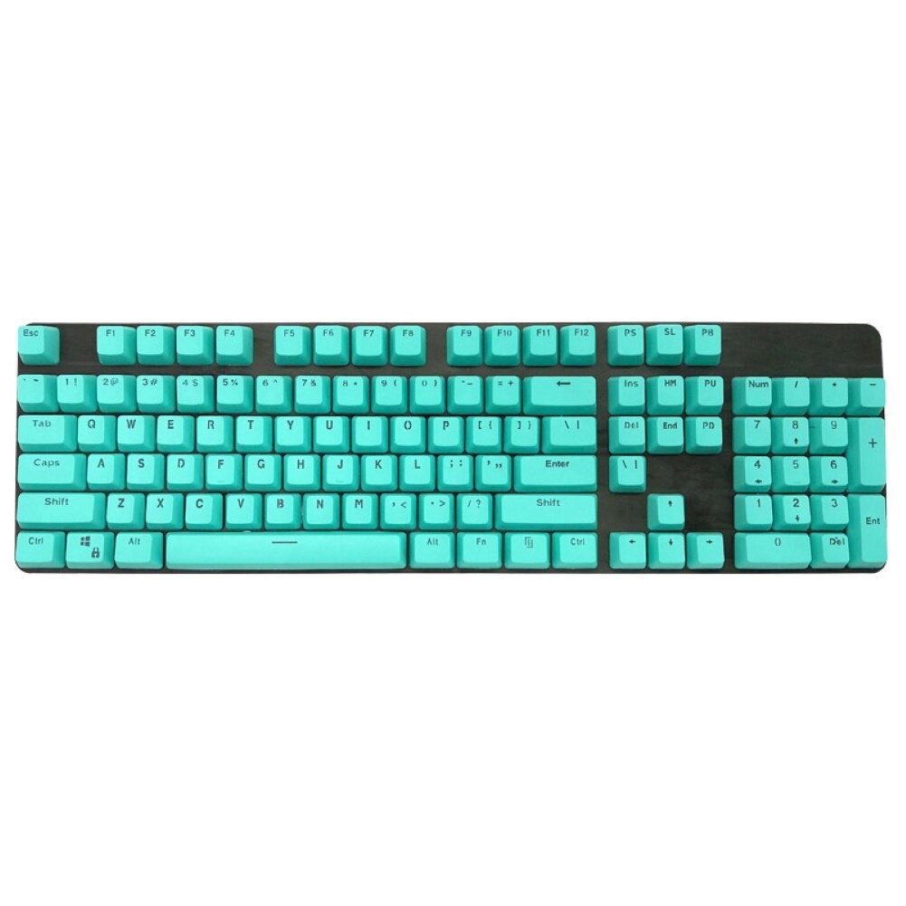 Translucent Double Shot PBT 104 KeyCaps Backlit For Cherry MX Keyboard Switch: Mint Blue