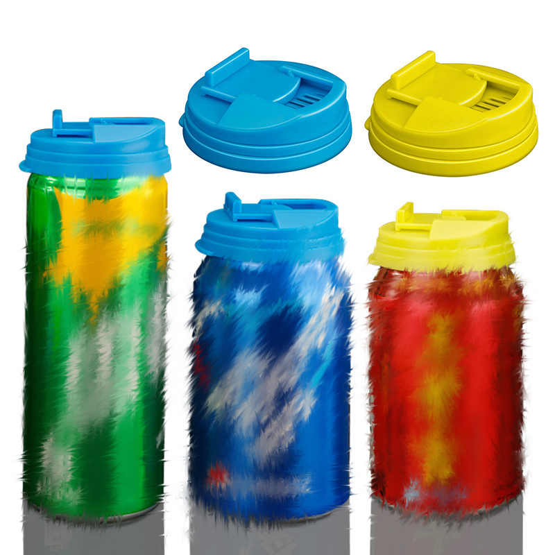 4 Stks/set Herbruikbare Soda Saver Pop Bier Drank Kan Cap Top Deksel Protector Deksel Protector Snap Water Dispenser Fles caps