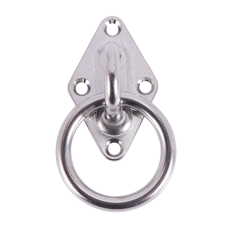 10 pcs 80mm x 50mm mounting hooks for wall or ceiling with round ring stainless steel bracket/fixing