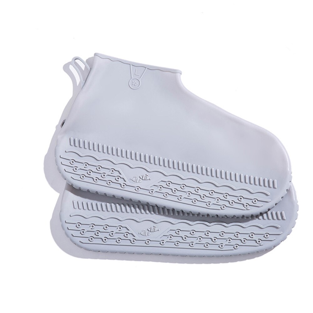 Botas de sapato impermeável capa de silicone material unisex sapatos protetores botas de chuva para dias chuvosos ao ar livre indoor reutilizável 1 par ^ *: G391015 / L   40-43