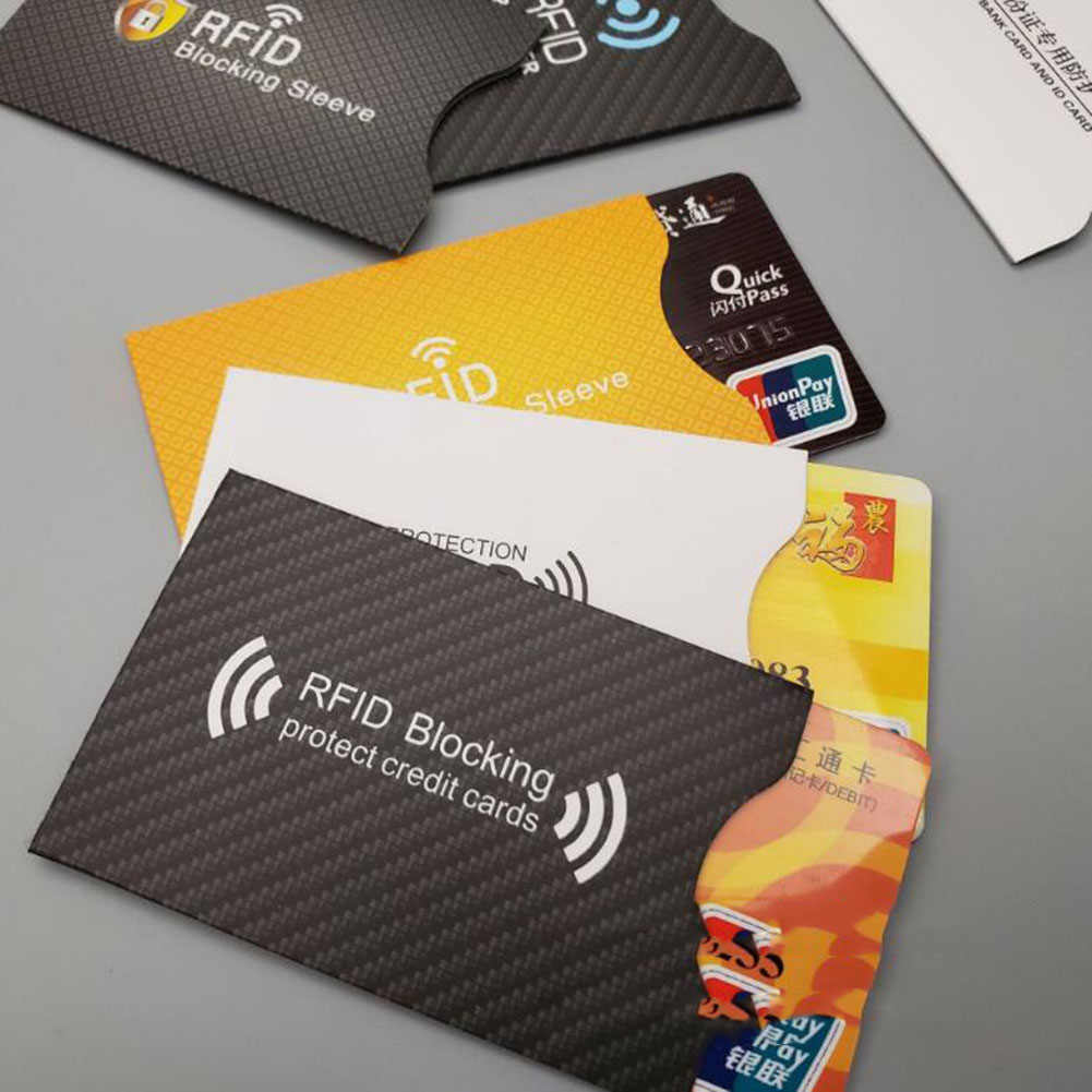 1pc anti rfid nfc tegnebog blokerer læser lås bankkort indehaver id bankkort sag beskyttelse metal kreditkort holder aluminium
