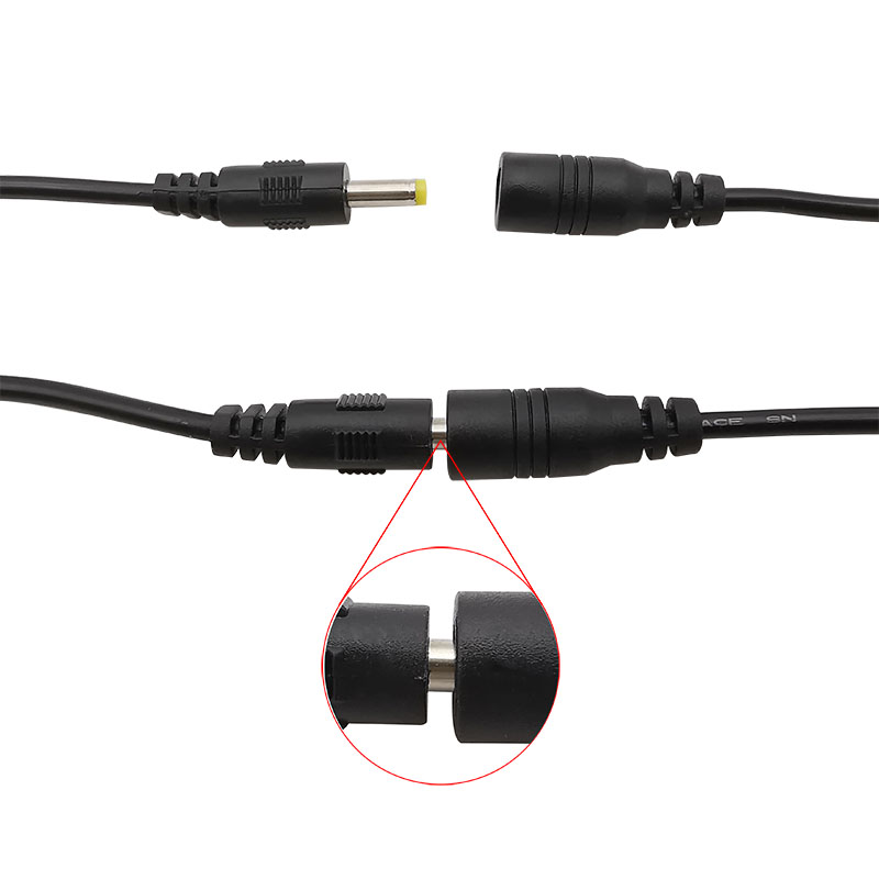Dc-förlängningskabel 4.0 x 1.7mm dc-ström hane/hona jack uttag kabel adapter kontakt för cctv-kamera led-remsa ljus