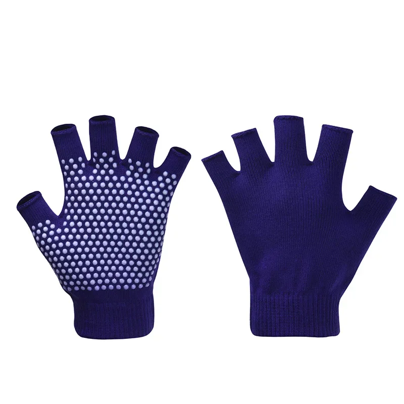 Gants de Yoga antidérapants pour femmes, gants de Fitness pour salle de sport, Yoga, Pilates, équilibre, entraînement , Fitness, demi-doigt, gant de protection des mains: green