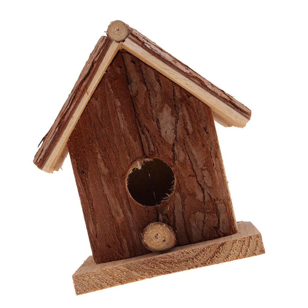 Wooden Bird Nest Safe Shelter for Various Small Birds Handcraft Birdhouses Indoor/Outdoor Ornament