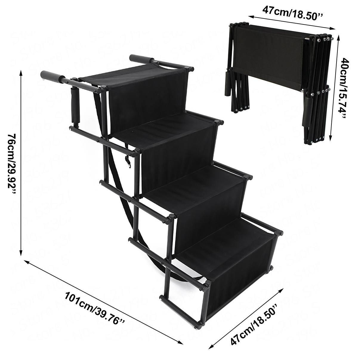 Escalera plegable portátil para perros de compañía, escalones de coche para cachorros, rampa de escalera plegable para mascotas, para camiones, suministros para mascotas, escalera para perros