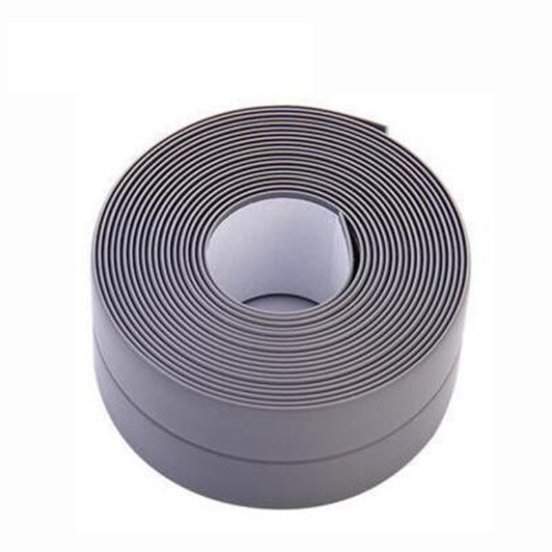 Wasserdicht 3,4 mx38mm 22mm Fenster Schlecht Band Dicht Streifen Pvc Küche Zauberstab Aufkleber Naht Wc Ecke Dichtung Streifen Schlecht hause: grau / 3.2x2.2cm