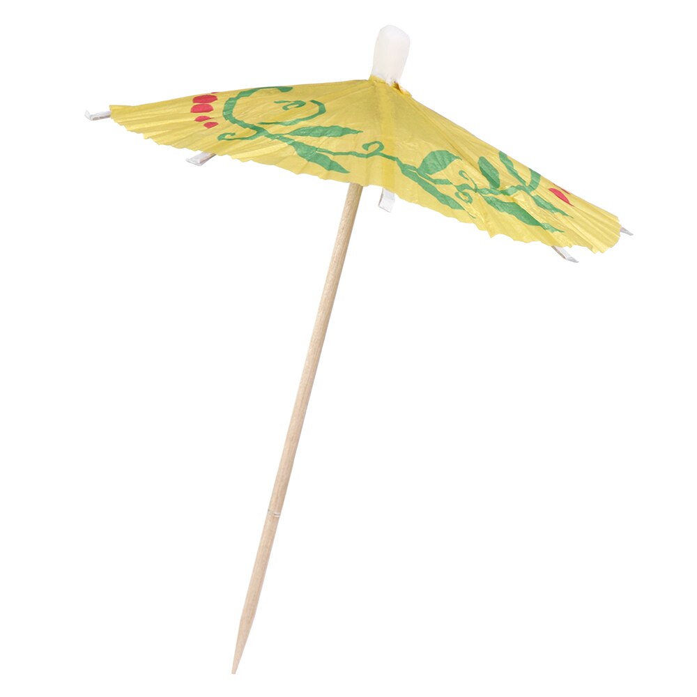 Mini parapluie de couleur mixte, 20 pièces, décoration de fête, Bar, poignée en bois, petit parapluie