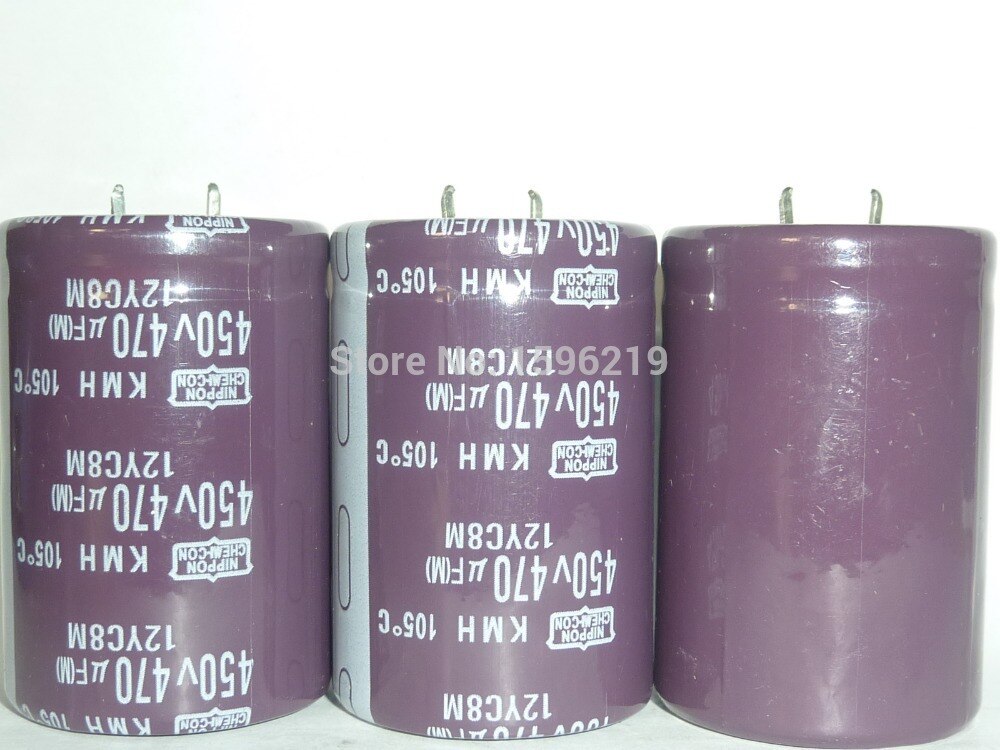 10pcs 470uF 450V NIPPON NCC KMH Series 35x50mm 450V470uF Aluminum Electrolytic capacitor