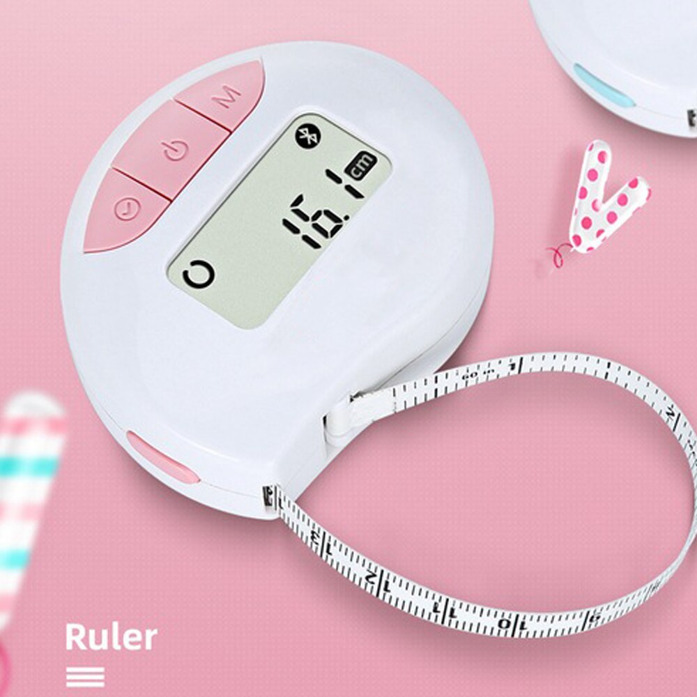 Bluetooth APP Digital Body Tape Measure 150cm LED Electronic Health Band Tape Ruler Circumference and Linear Measure Mode Body