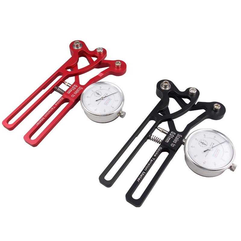 MTB elektroniczny miernik napięcia szprychy cyfrowa skala wskaźnik rowerowy miernik tensjometr szprycha rowerowa napięcie narzędzie czerwony