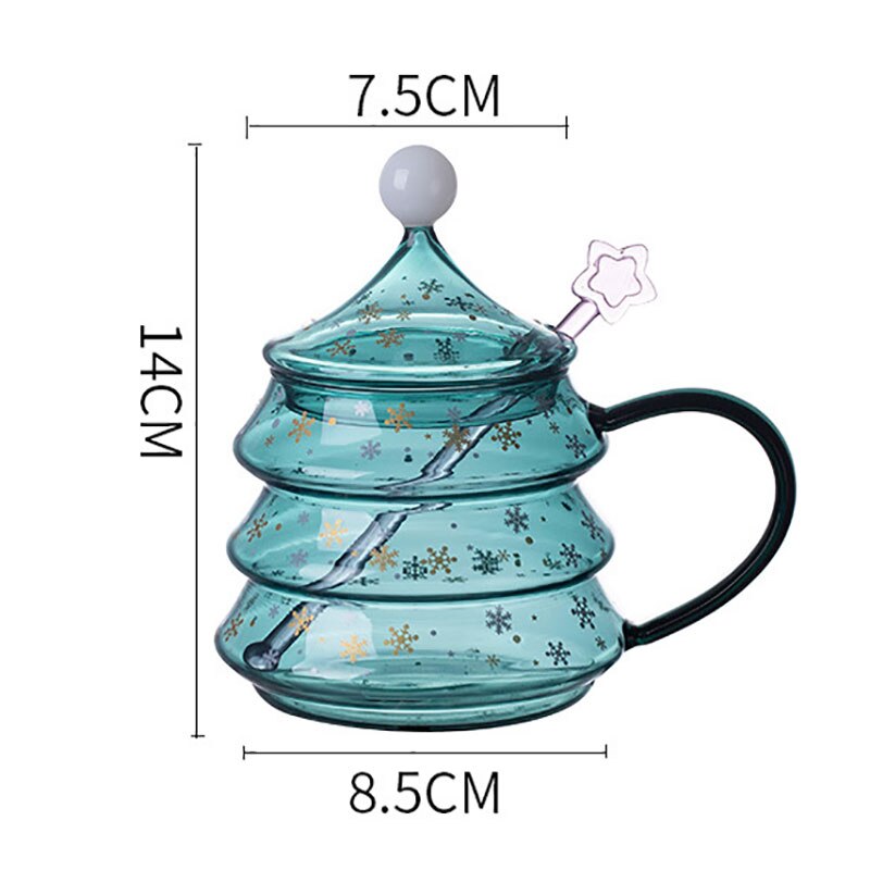 Weihnachten Tasse Baum bilden Schnee Berg Glas Wärme-beständig Wasser Becher Haushalts Mikrowelle Neue Kaffee Milch Tasse weihnachten