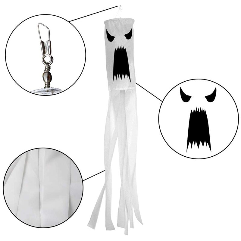 Halloween Windsack Flagge 40 Zoll Windsack Im Freien Hängende Dekoration Halloween Garten Front Hof Rasen Dekoration