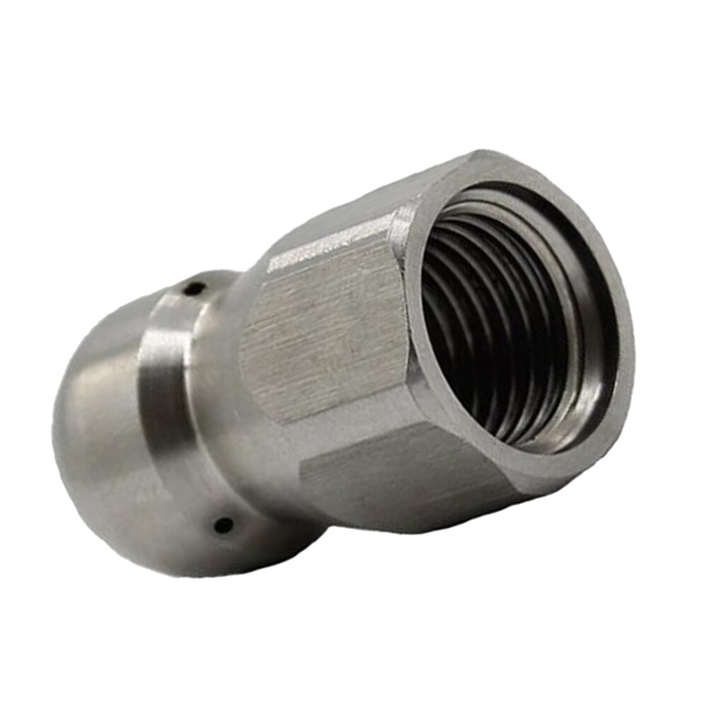 3/8 Rotating Spinning Drain Sewer Jetting Nozzle Button Nose Hose Nozzle