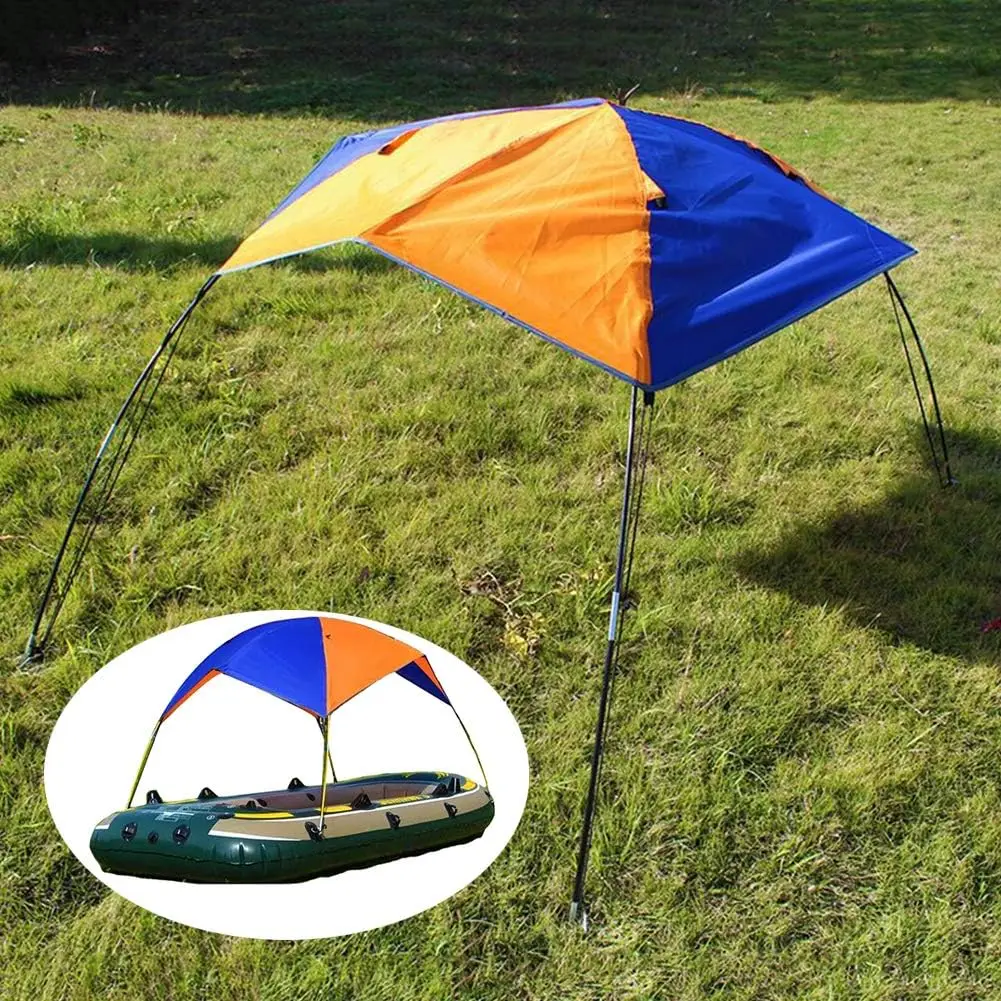 Universelles Bootsüberdachung mit UV-Schutz, tragbares Angeln, Zelt, Sonne, Regenschutz für Gummi, Beiboot, Wassersport