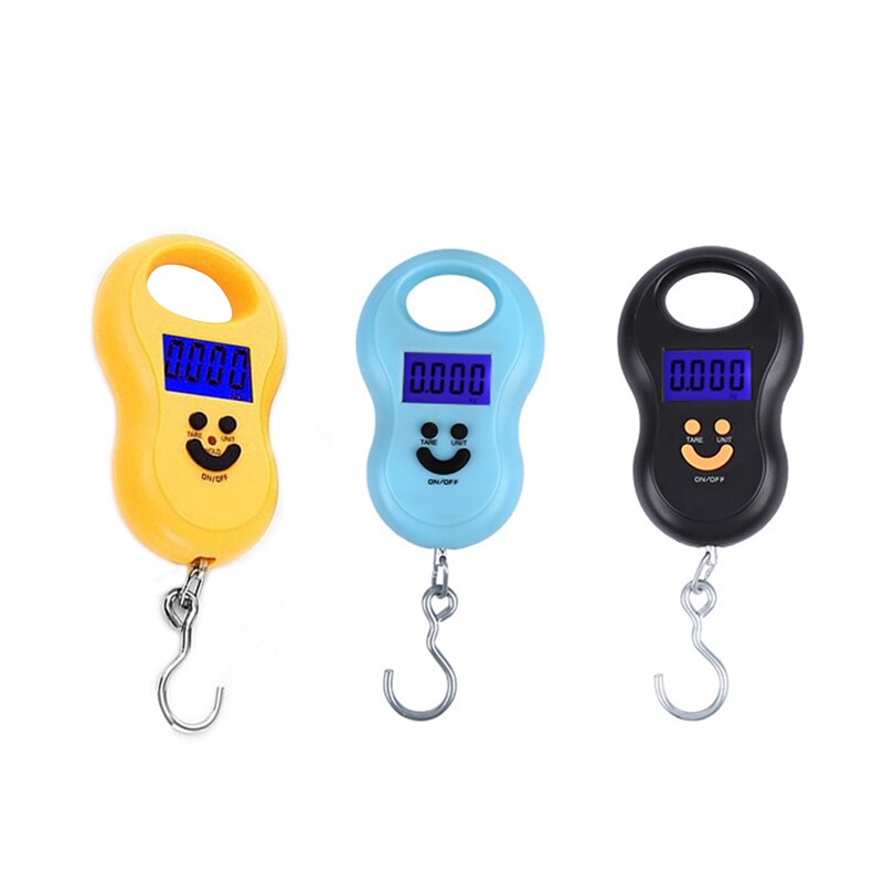 Portable suspendu 50Kg /10g LCD numérique bleu rétro-éclairage pêche poche échelles bagages crochet échelle numérique échelles Portable suspendu