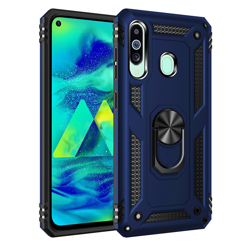 For Samsung Galaxy A60 A80 A90 5G Case Armor Holder Magnetic Car Ring Phone Case For Samsung A40S A70E M40 M40S M42 Back Cover: Nylon / Brown