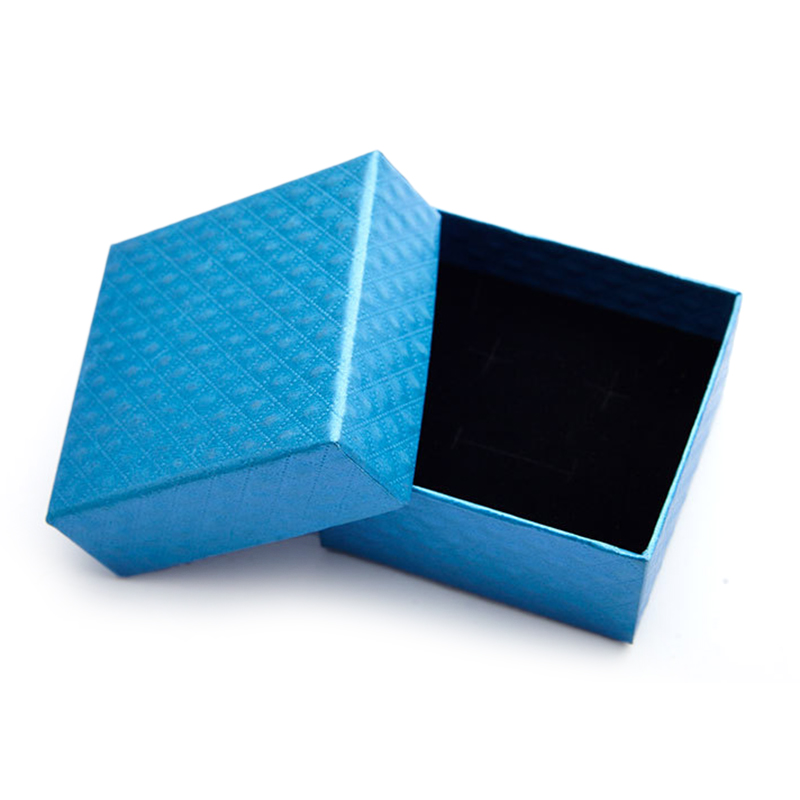 Chic Jewelry Boxes Diamond Pattern Jewelry Presents Case For Rings Earrings Necklaces Organizer Accessories: blue