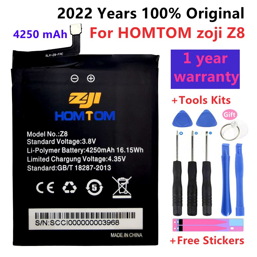 100% Originele Homtom Zoji Z8 Batterij 4250 Mah Voor Homtom Zoji Z8 Smart Telefoon Batteria + Gratis Tools
