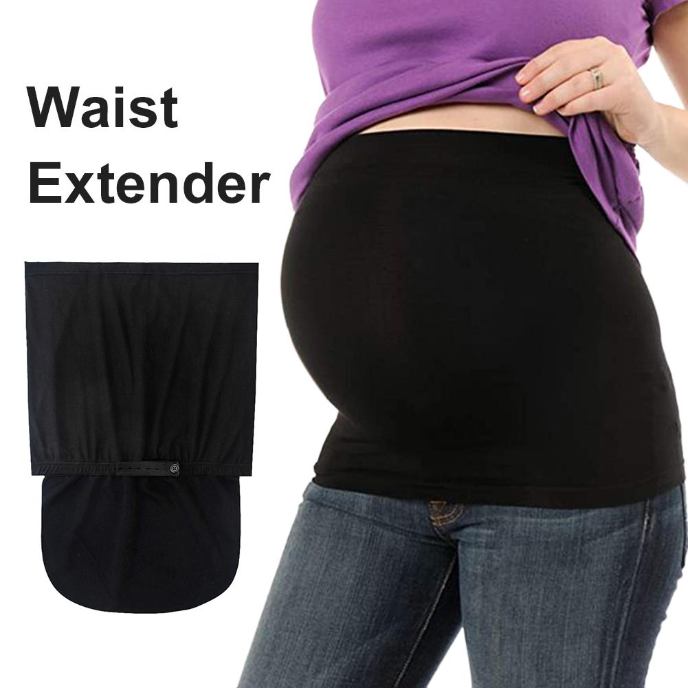 Maternidade cintura cinto para gravidez jeans acessórios ajustável elástico cintura extender roupas calças cintura 1pcs algodão l: Default Title