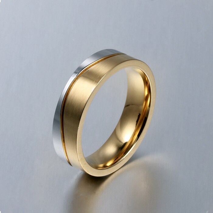 Hochzeit Ring für Paar Gold Farbe Edelstahl Ring CZ Stein Weiblichen und Männlichen Allianz Schmuck: 12 / Männer