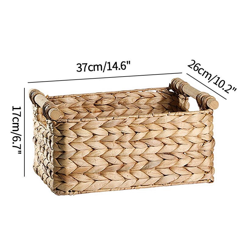 cestas de almacenamiento Cestas tejidas de almacenamiento para el hogar, cesta grande con asa para organizar la ropa, armario, organizador de artículos diversos: storag basket L