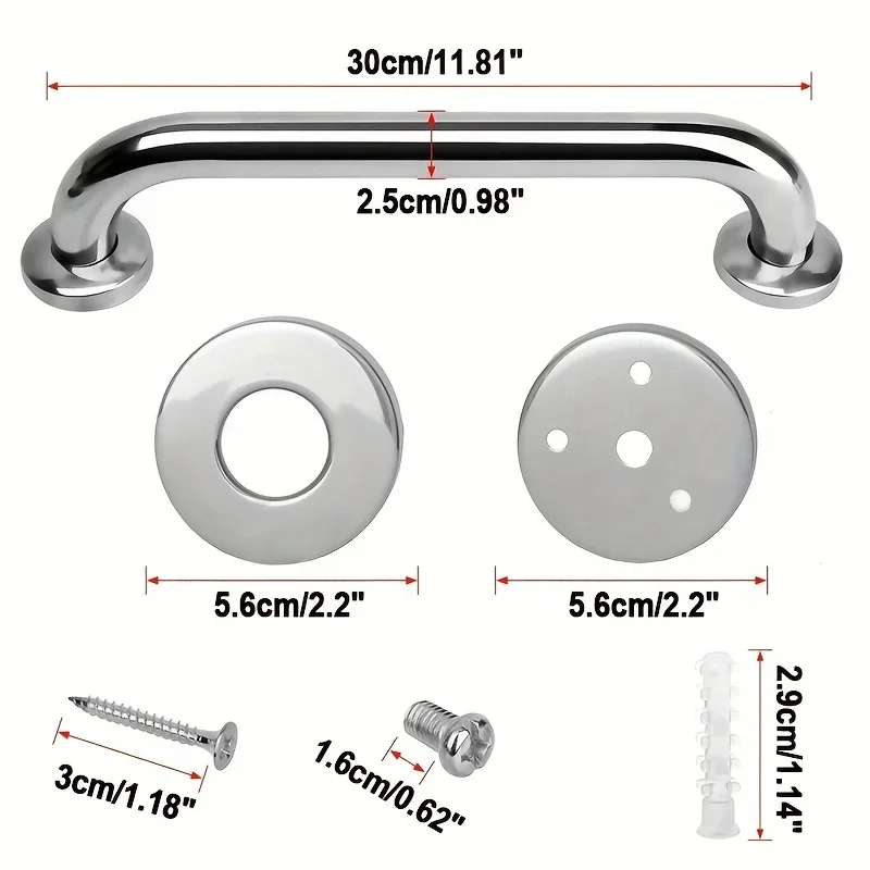 Stainless Steel Handrails, Accessible Bathroom, Bathroom, Safety Bathroom Handrails, Disabled Elderly Bathroom Handrails