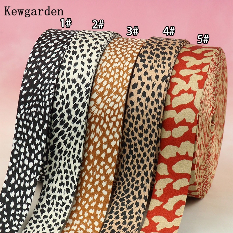 Ruban Organza Imprimé Léopard 25mm X 10m - Ruban Cadeau Déco Mariage, Noël, DIY - Polyester