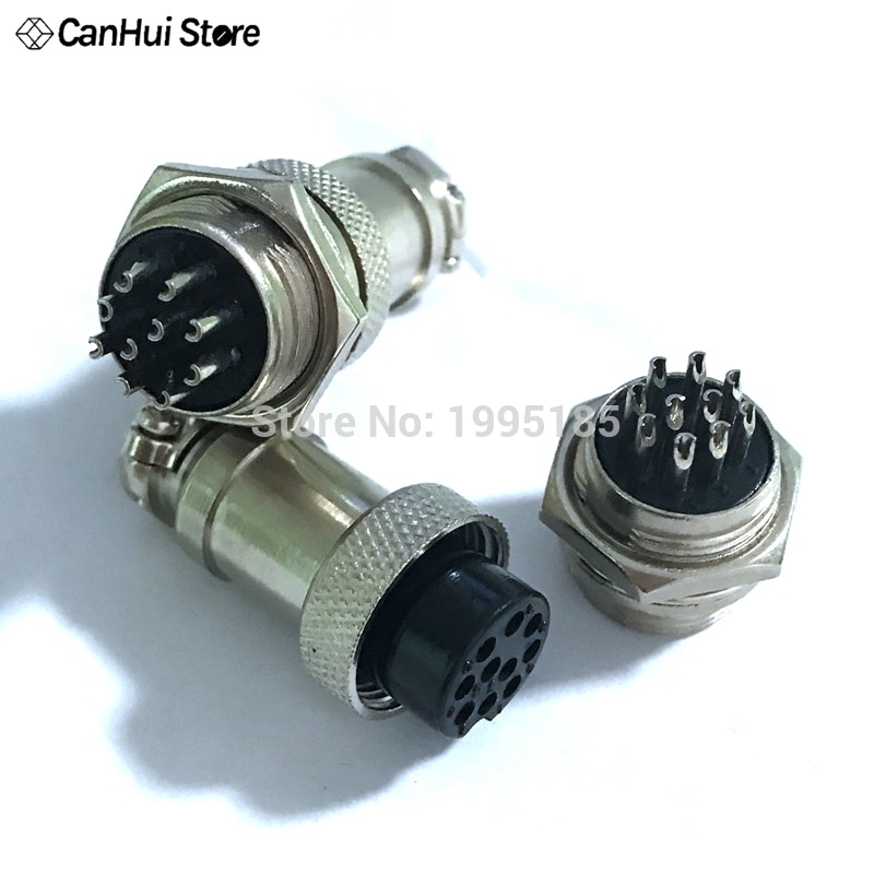 1set GX16-2/3/4/5/6/7/8/9/10 Pin Male &amp; Female Diameter 16mm Wire Panel Connector GX16 Circular Connector Aviation Socket Plug