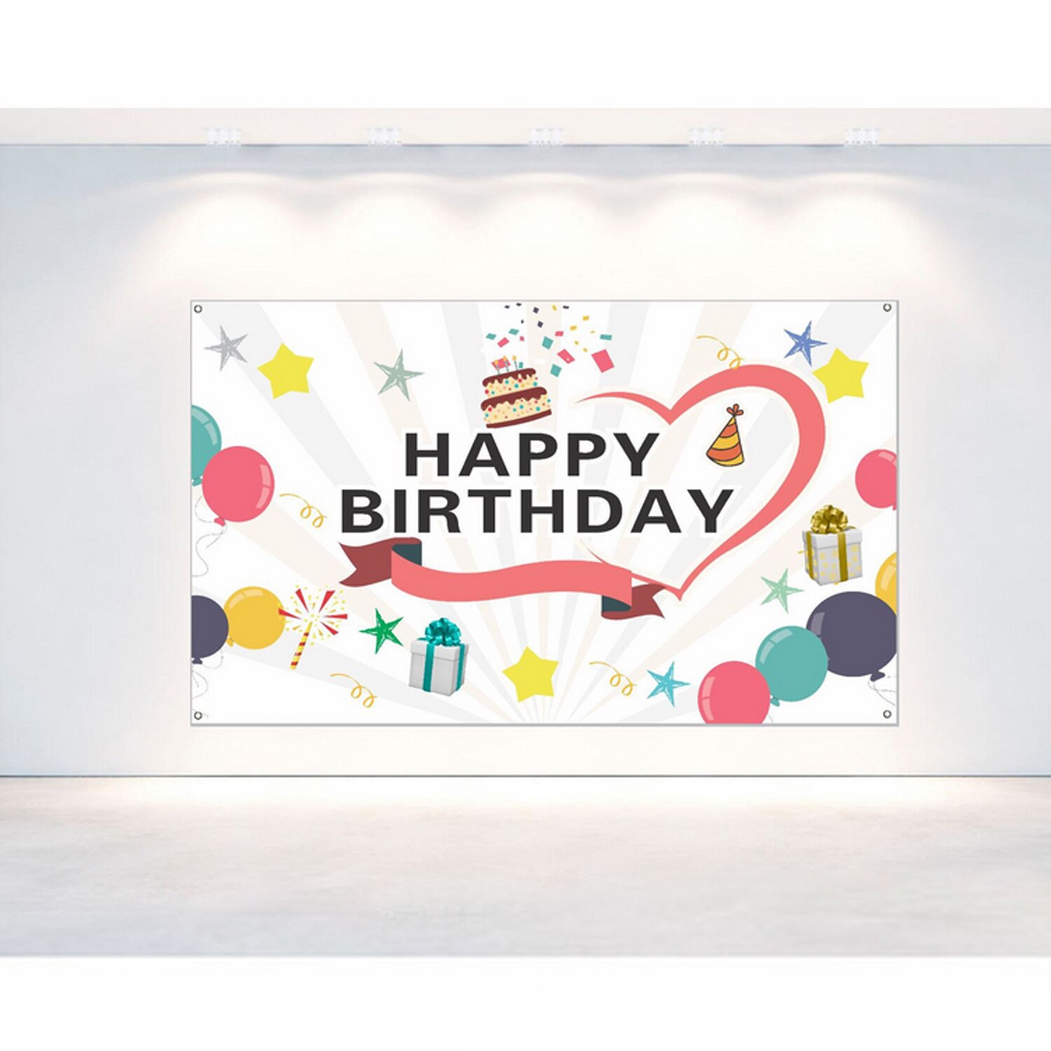 Verjaardag Achtergrond Banner Photo Booth Props Party Decoraties Met 4 Metalen Gaten Voor Kinderen Volwassenen Verjaardagslevering