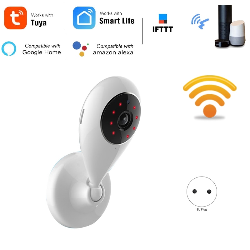 Caméra IP maison intelligente 720P Surveillance Wifi caméra Tuya vie intelligente travail avec Alexa Google maison IFTTT prise ue