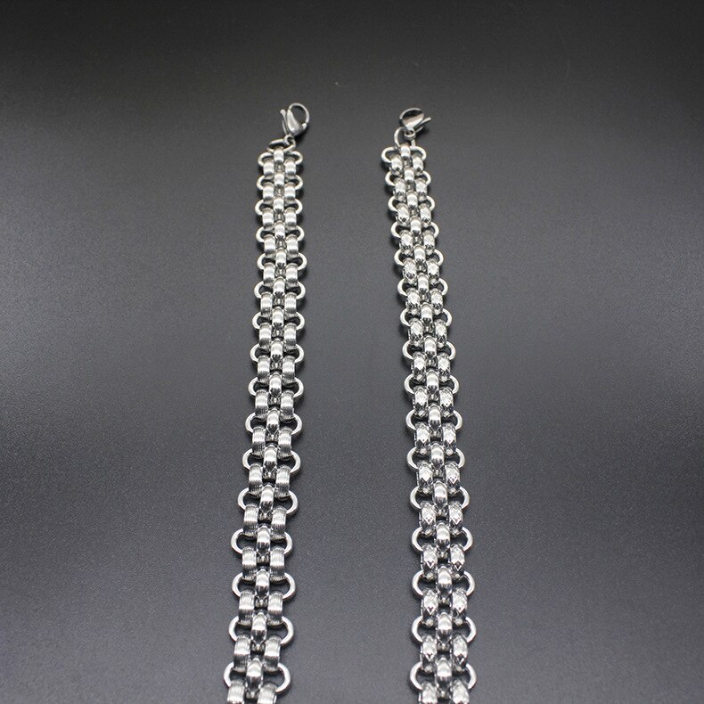 Mode Titanium Stalen Armband Rvs Heren Ketting Wilde Temperament Creatieve Sieraden
