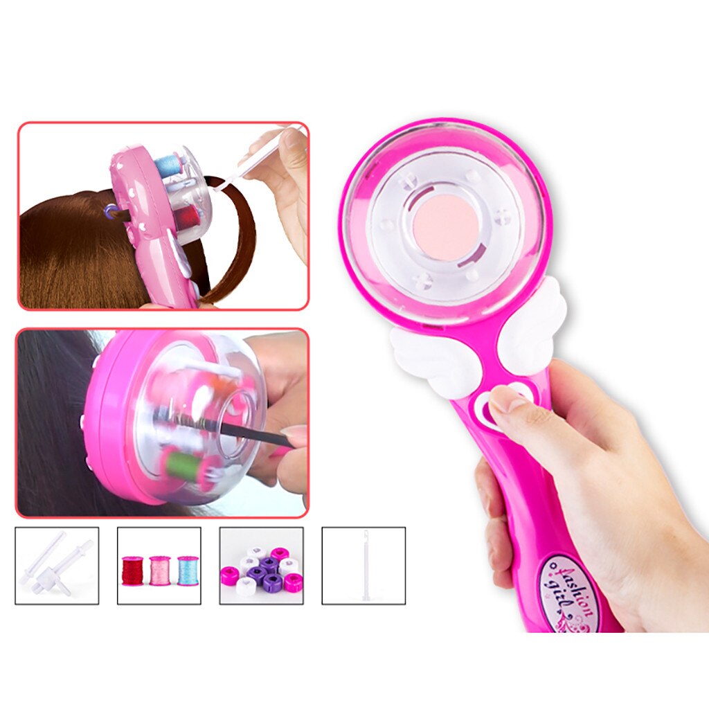 DIY Stylish Automatic Braiding Machine Electric Braiding Machine Twisting Braiding Tool Hair Braid Weave Roller For Girls Toys