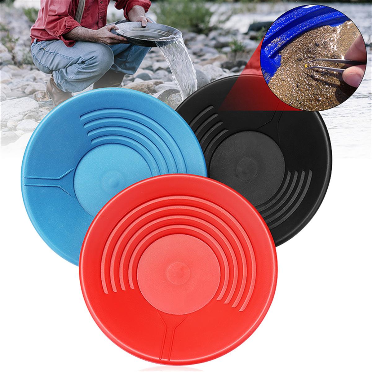 MUSTOOL 5 Colors 1Pc Blue Plastic Gold Pan Basin Nugget Mining Dredging ProspectingGold Rush Tools
