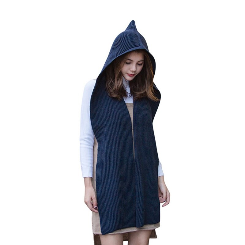 1 Pcs Gestrickte Mit Kapuze Schal Erwachsene Kind Baumwolle Mischung Herbst Winter Kappe Neck Ohr Wärmer Wrap: ZQC