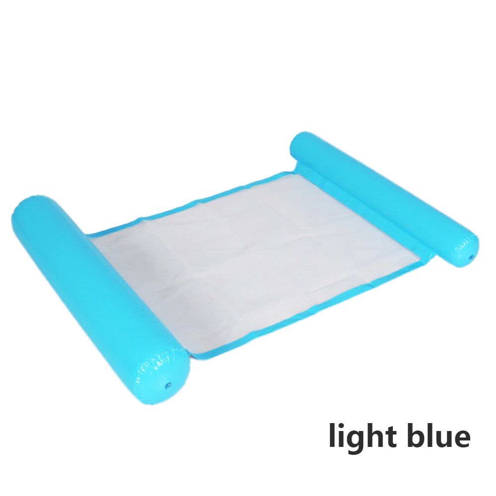 Inflatable Float Cushion Bed Floating Swimming Mattress Foldable Swimming Pool Chair Sea Swimming Swimming Pool: light blue