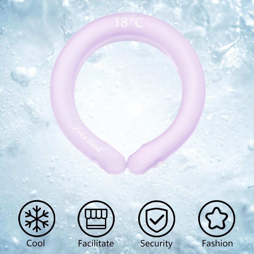 Neck Cooling Ring Summer Heatstroke Prevention Ice Cushion Tube Portable Travel Pillow Inflatable Neck Pillow U Shape