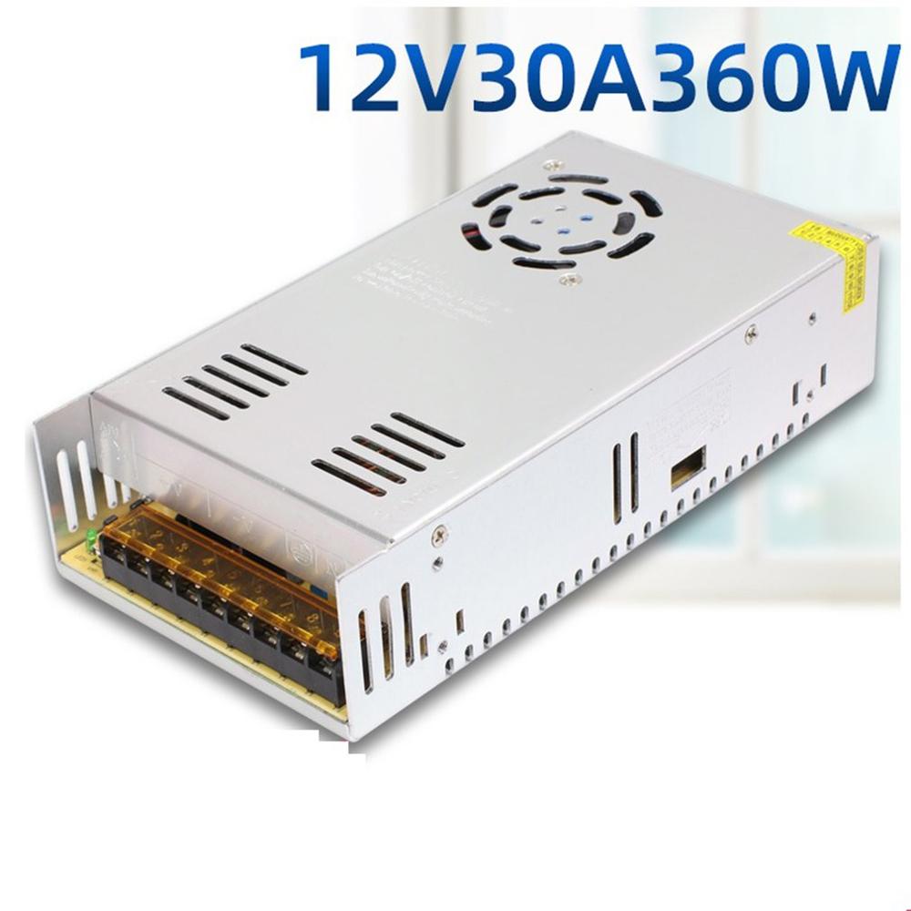 12V 30A 360W Switching Power Supply Adapter Monitor LED Strip Lighting DC Transformers Regulated Switching