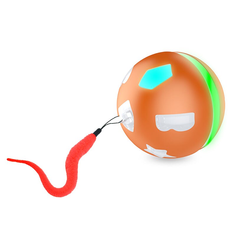 Huisdier Elektrische Kat Rollende Bal Speelgoed Usb Led Bal Kat Speelgoed Intelligentie Springen Bal Hond Speelgoed Interactieve Automatische Juguete Gato: orange cat ball