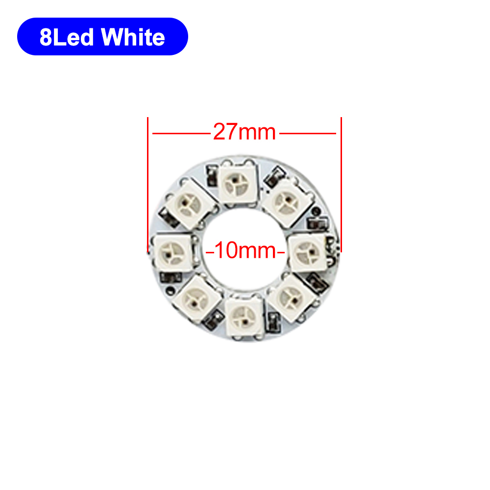 DC5V WS2812B DIY anillo Led direccionable individualmente WS2812 IC incorporado 5050 RGB módulos redondos círculo Arduino luz 8 a 148 píxeles: YELLOW
