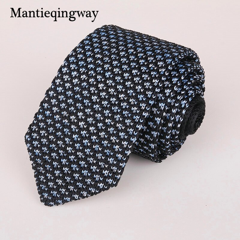 6 Cm Knit Gebreide Ties Voor Mens Pak Stropdas Effen Kleur Skinny Mannen Geweven Gravatas Slim Sjaaldassen Hals tie