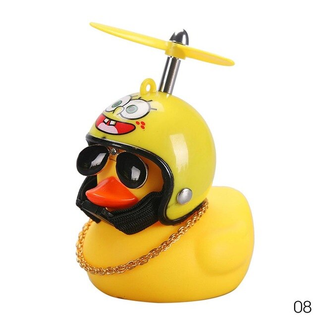 Yellow Duck With Helmet Bicycle Bell Ring Bell For Car Cycling Bicycle Bike Ride Horn Alarm Adult Kid Gags & Practical Jokes Toy: 08